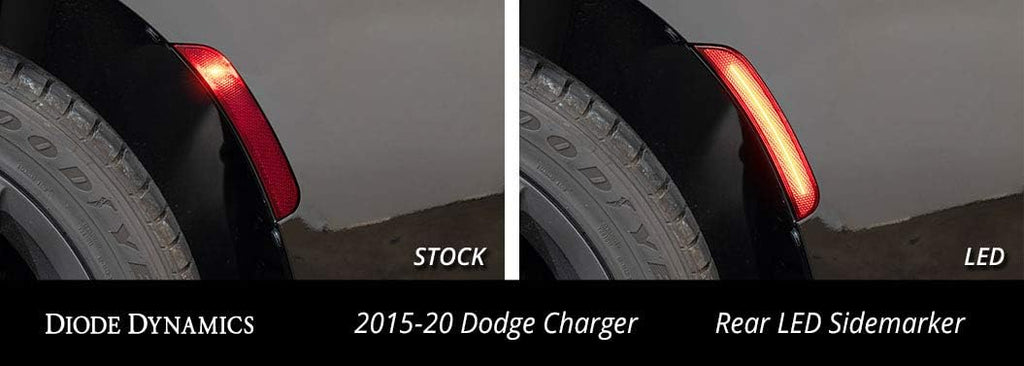 15-20 Dodge Charger LED Sidemarkers Clear Set S1528