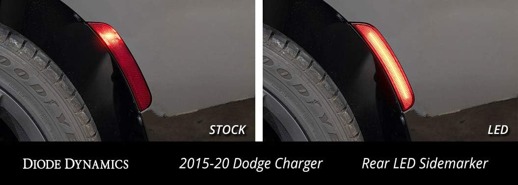 15-20 Dodge Charger LED Sidemarkers Clear Set S1528