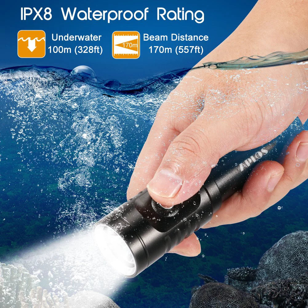 IPX8 Waterproof 1050lm Diving Flashlight J873760