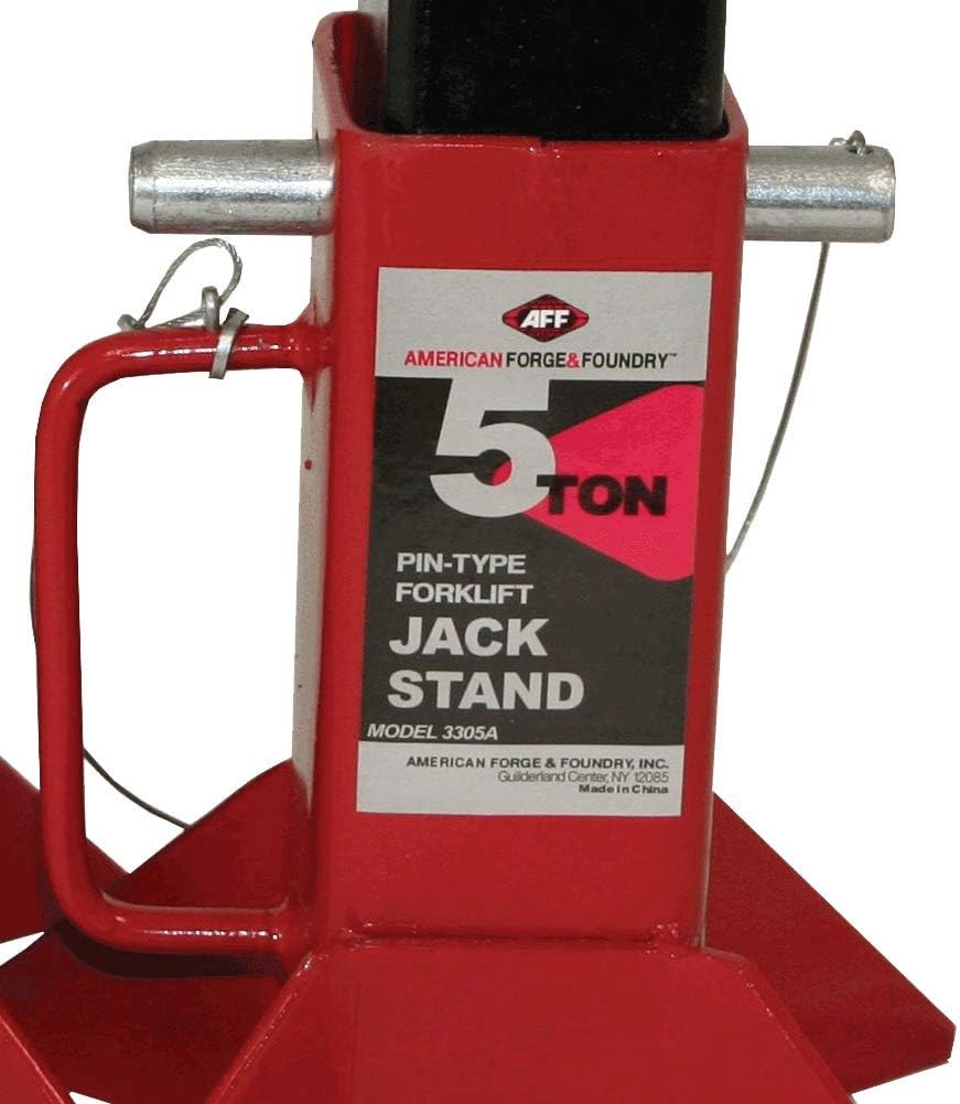 Heavy Duty Pin Type Jack Stands, 5 Ton Capacity, 1 Pair I573246