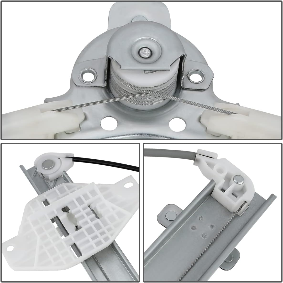 Rear Manual Window Regulator Passenger Right Side Pack of 2 U16826