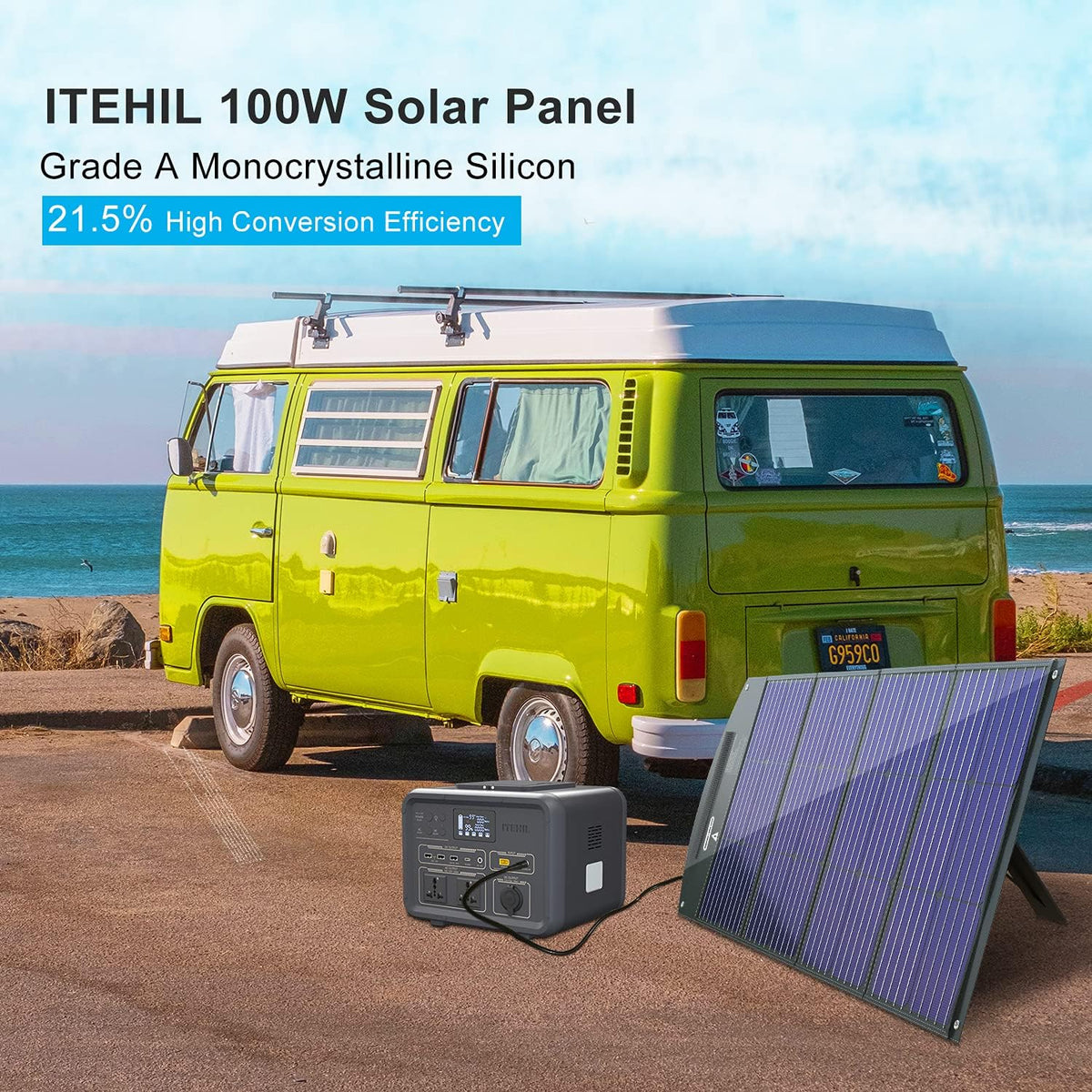 100W 18 Volt Monocrystalline Foldable Solar Panel S43308