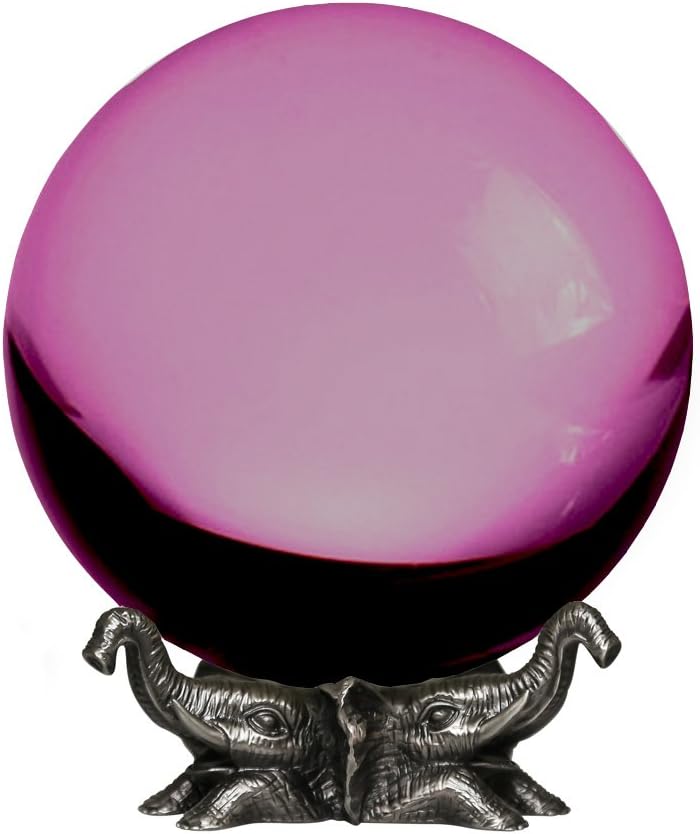Clear Crystal Ball with Elephant Stand W504