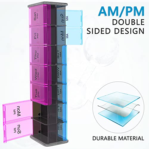 7 Day Pill Organizer with AM PM Compartments P72361