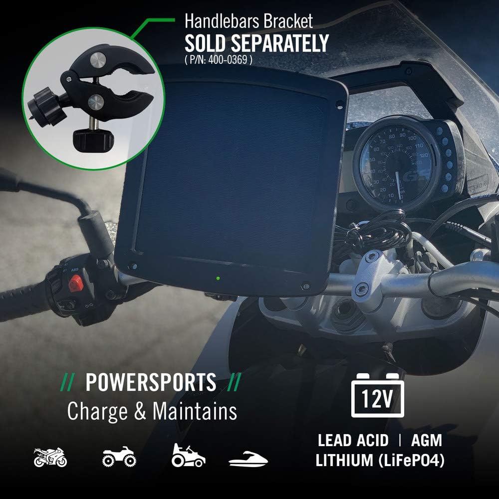5 Watt Solar Battery Charger 12V Weatherproof with Windshield Mount and Cigarette Adapter, Pack of 2 R493