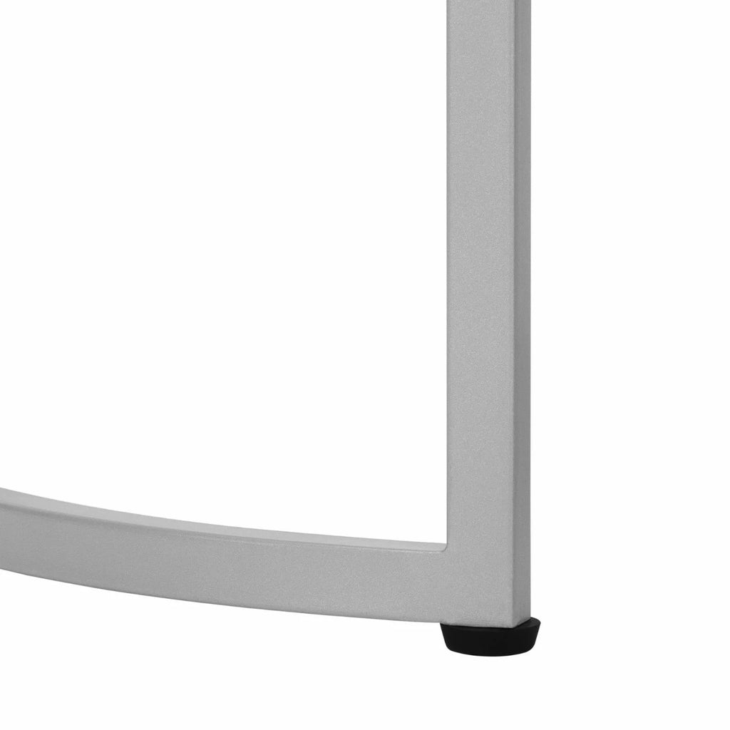 White Round Metal Accent Table F6088
