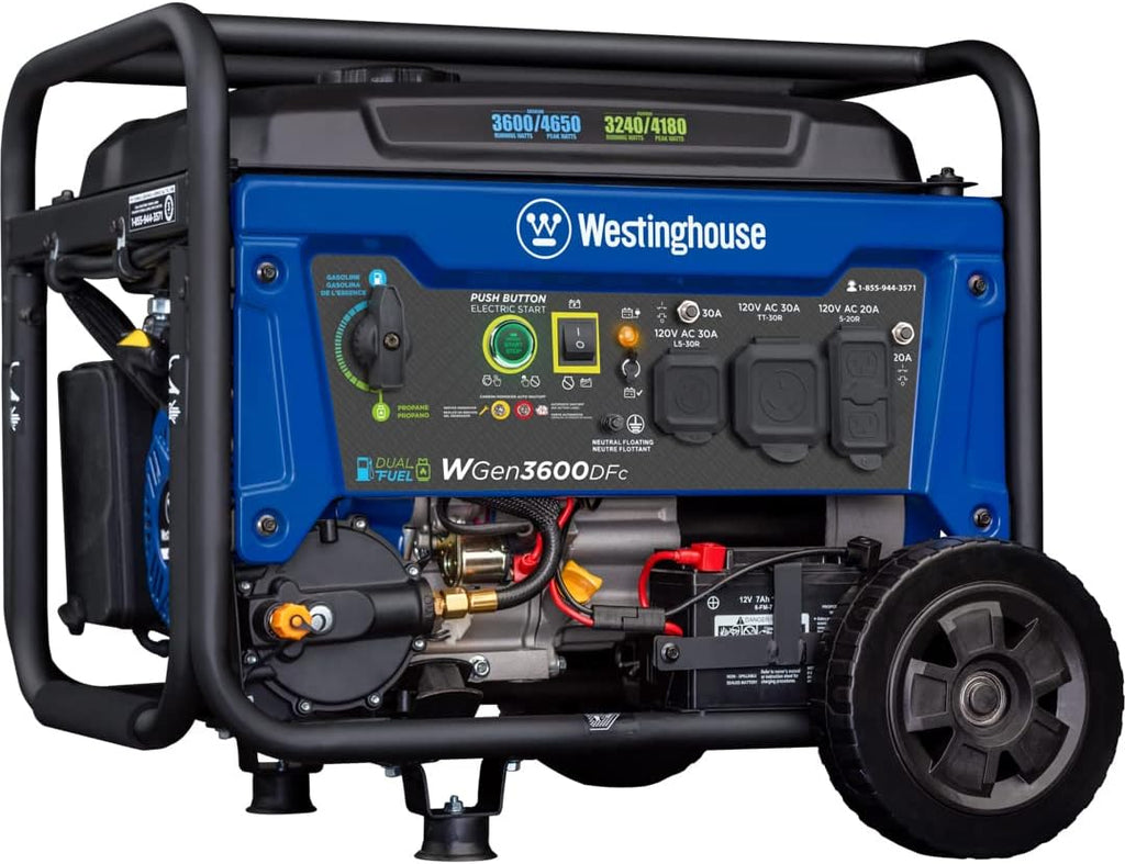 Portable Gas Powered Generator 3600 Rated 4650 Peak Watts J573217