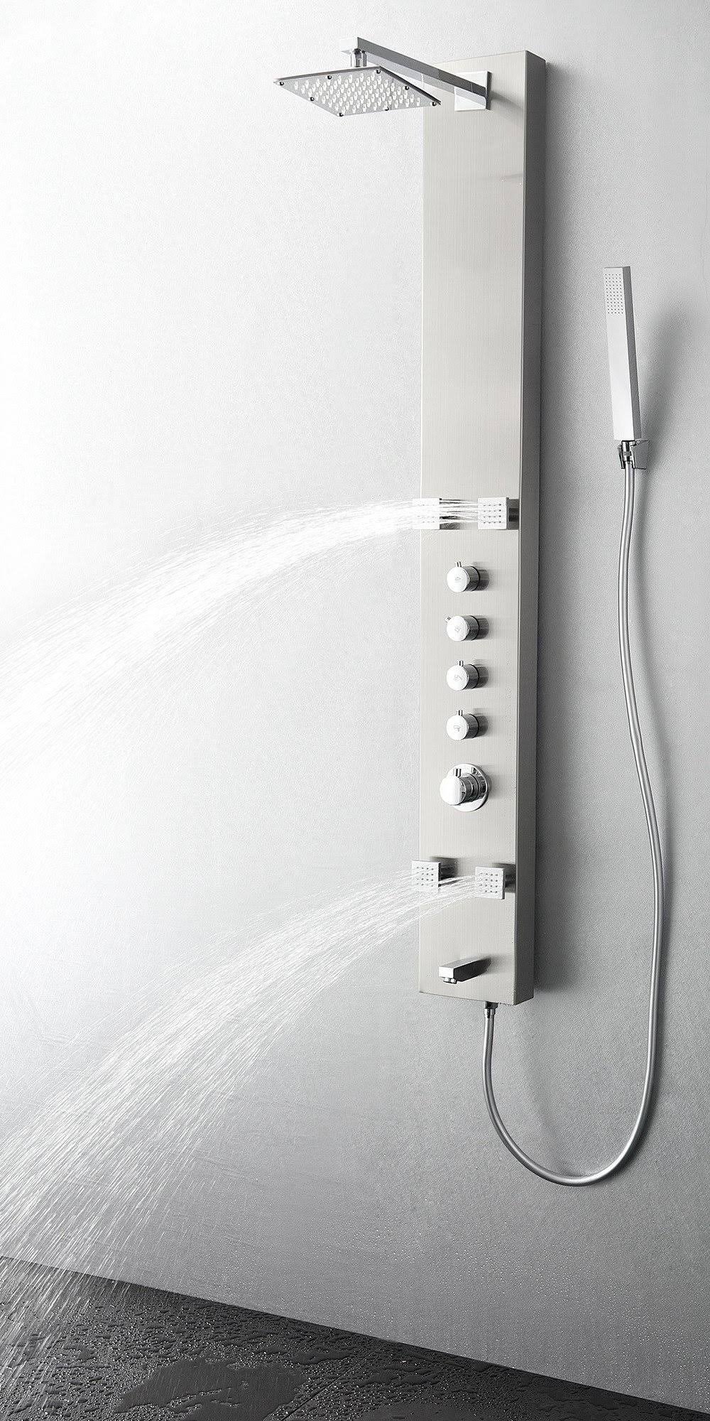 Stainless Steel Thermostatic Shower Panel C4802