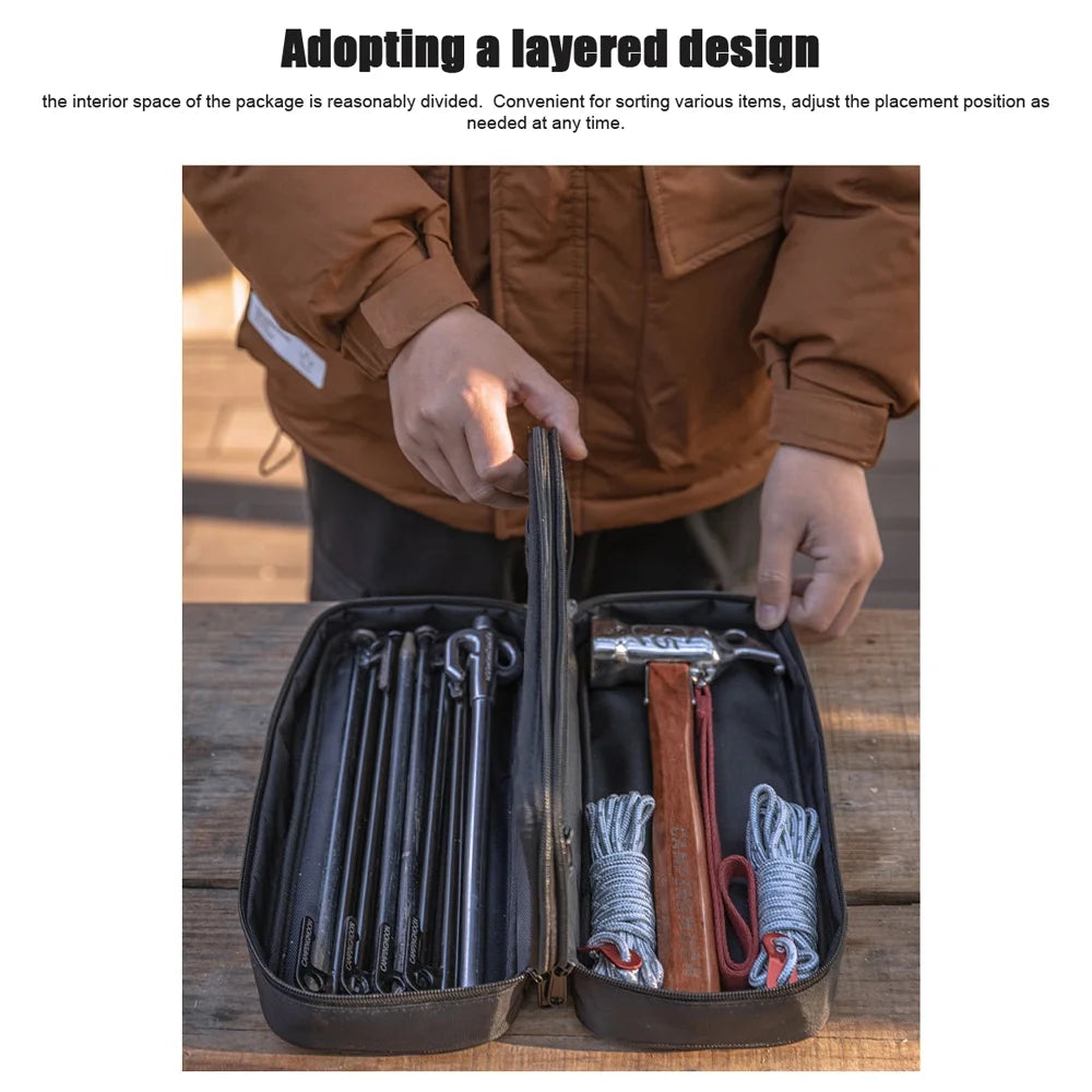 Long Ground Nail Storage Bag Portable Organizer K927