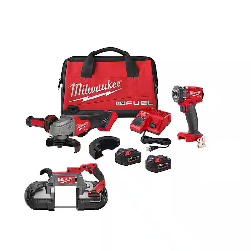 18V Lithium-Ion Brushless Cordless Grinder & 3/8 in. Impact Wrench Combo Kit A694