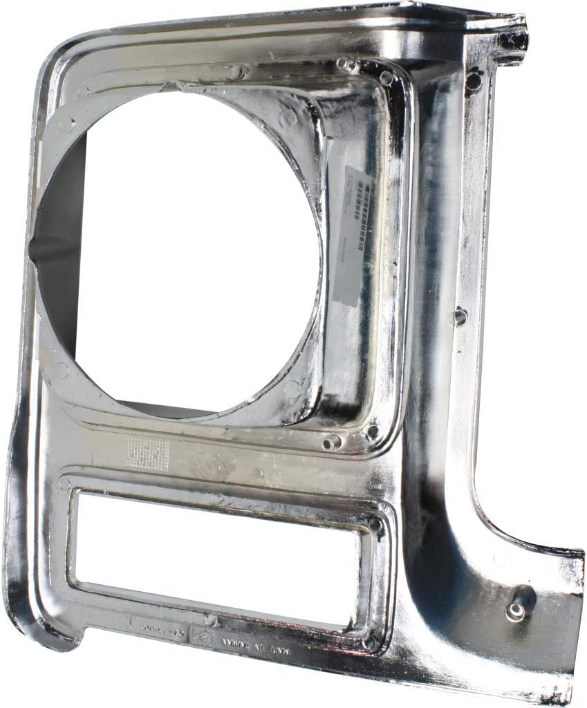 Chrome & Painted Dark Argent Headlight Door for Chevy C10 C20 C30 1979 1980 Driver Side Pack of 2 G5064