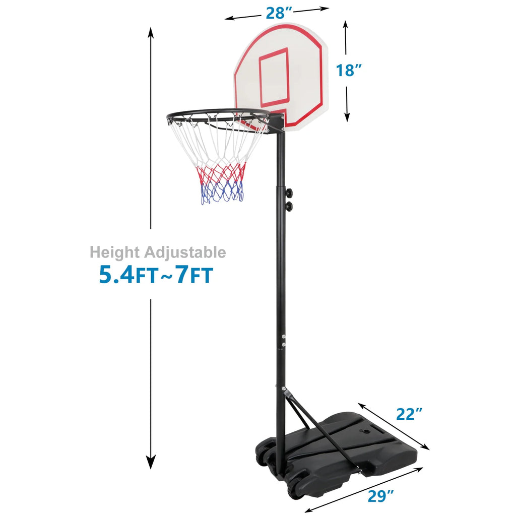 Portable Height Adjustable Basketball Hoop with Wheels G50539