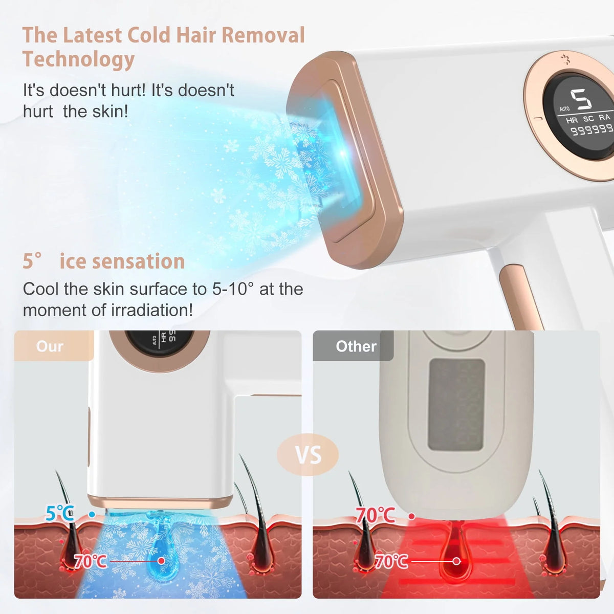 IPL Laser Hair Removal with Cooling F9883