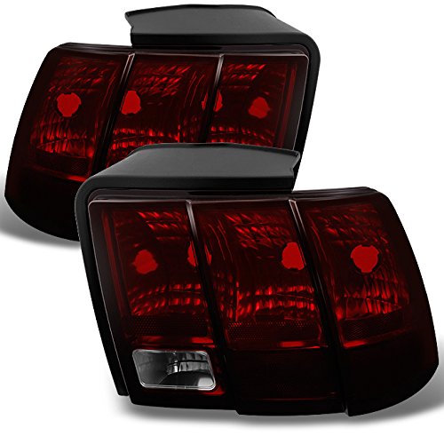 Dark Red Tail Lights Brake Lamps Left + Right Side Replacement Pair Z968290