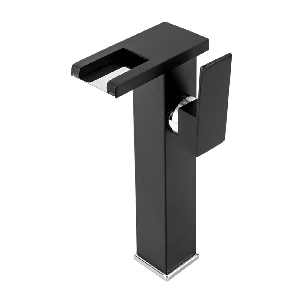Waterfall Single-Handle Vessel Sink Faucet with LED Light T18613