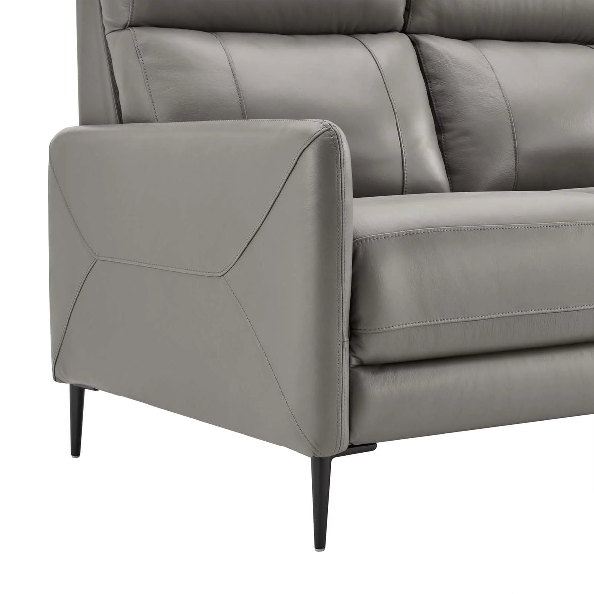 Grey Leather Sofa G2425
