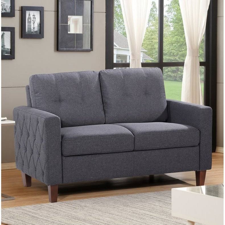 Tufted Mid-Century Loveseat - Beige W436315