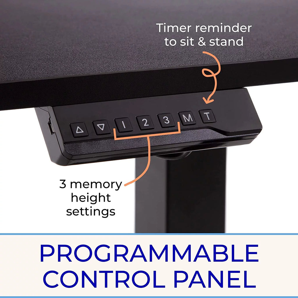 Extra Large Height Adjustable Rolling Electric Podium Desk with Wheels, Black O3162