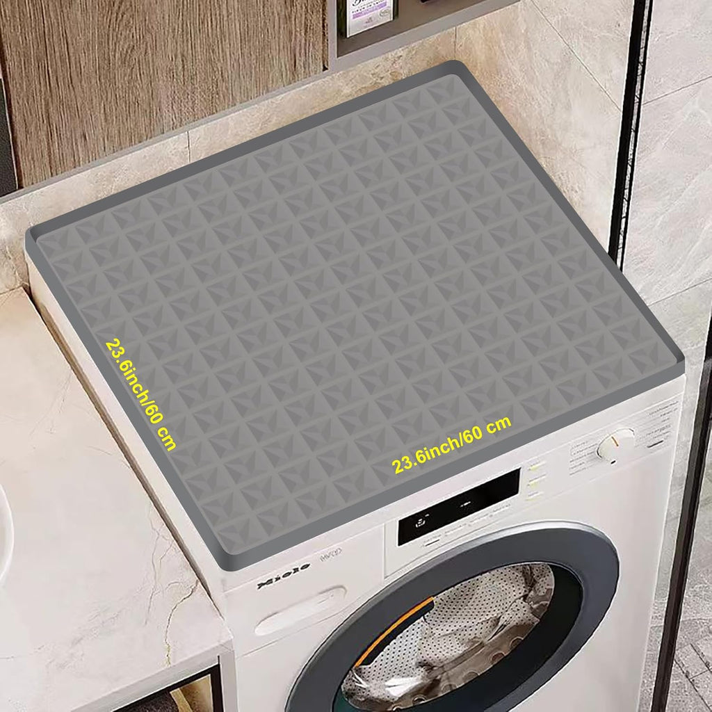 Grey 23.6"x23.6" Silicone Dryer Top Protector Mat A66436