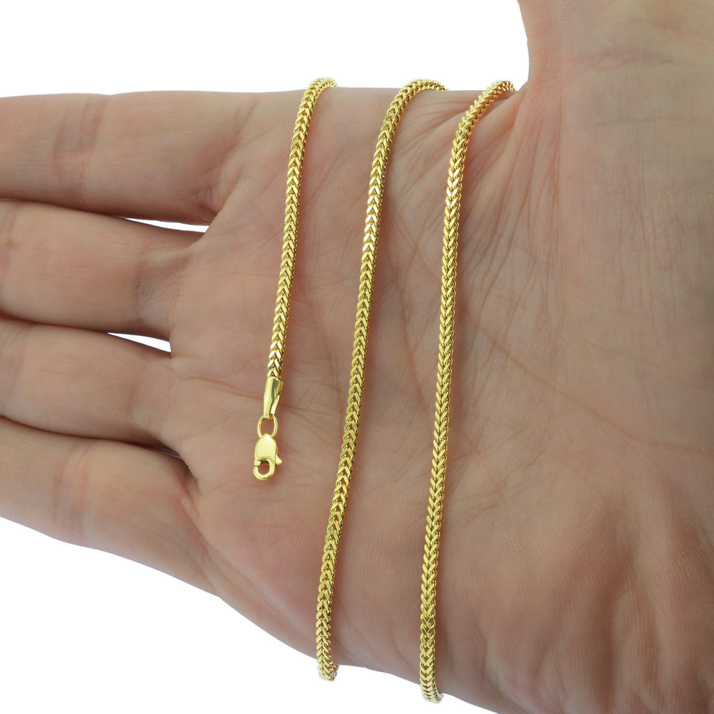 10k Yellow Gold 2mm Franco Chain Bracelet 7" - 9" L82641