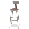 Adjustable Stool with Back Rest, 300 lb Capacity, Grey V300875