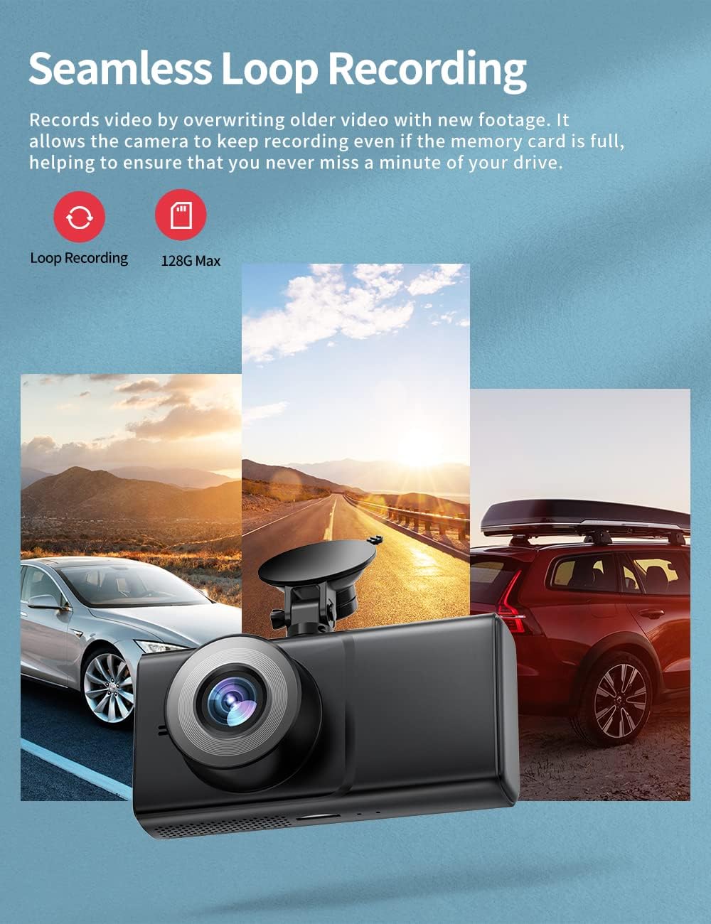 2.0" IPS Display Dual Dash Camera 1080P FHD Pack of 2 S718917