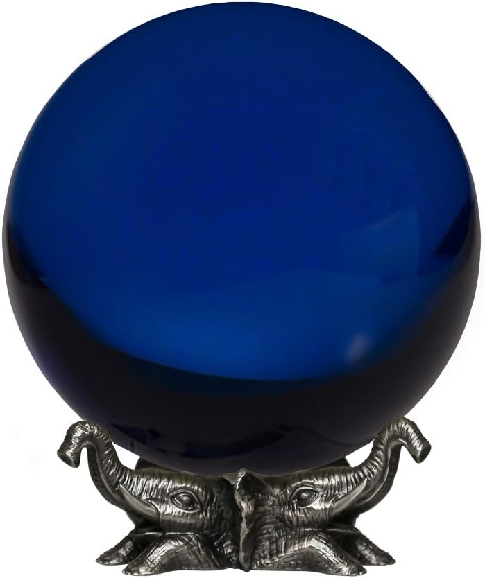 Clear Crystal Ball with Elephant Stand W504