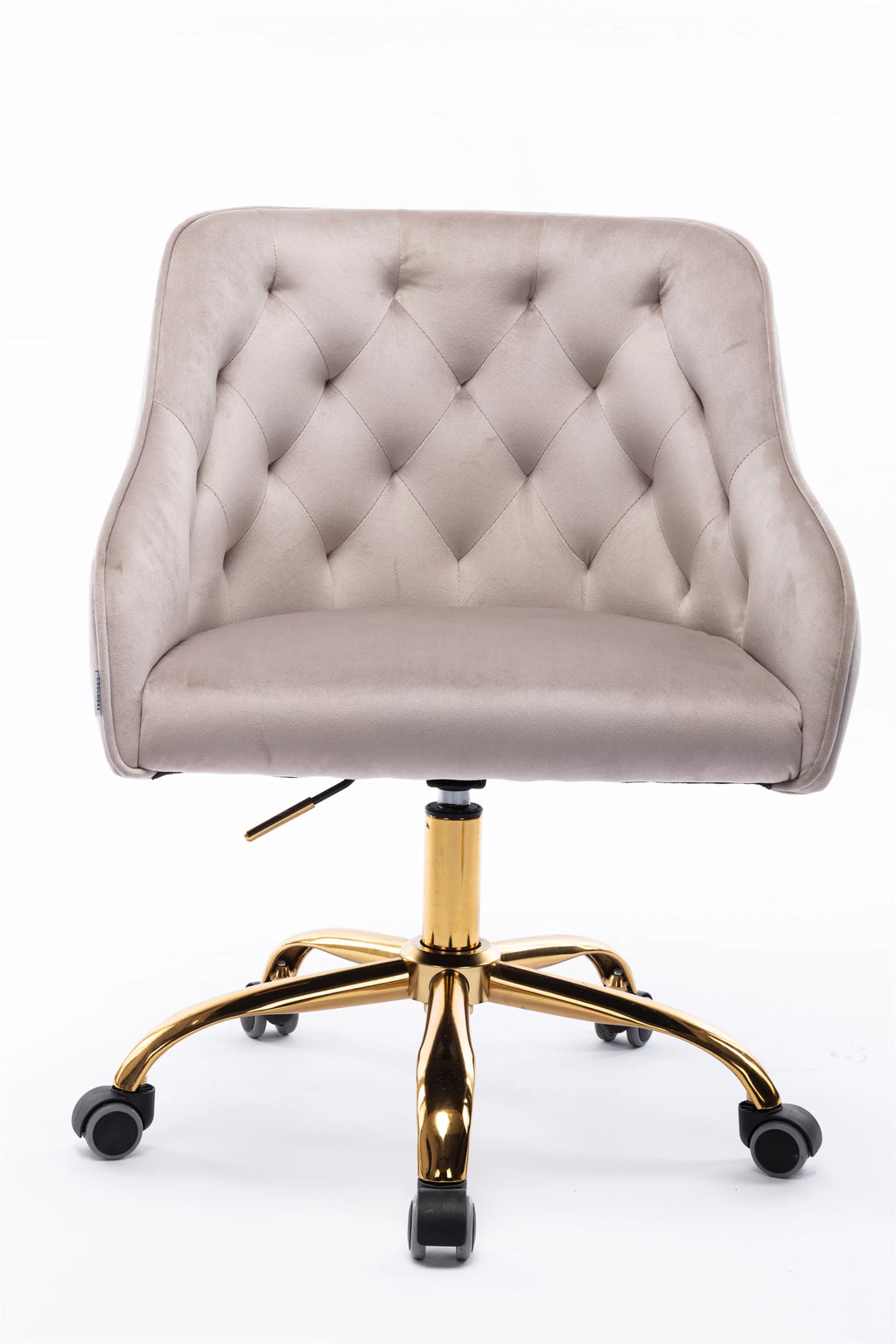 Gray Ergonomic Swivel Chair with Armrests A2173