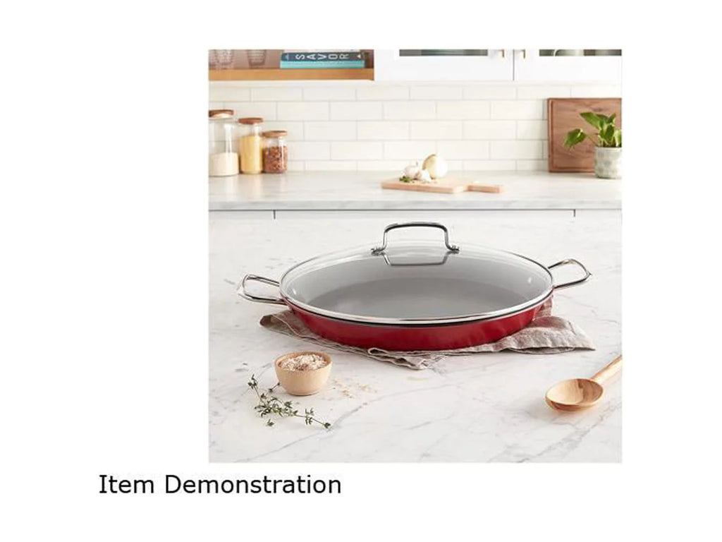 Non-Stick 15" Paella Pan with Glass Lid D14294