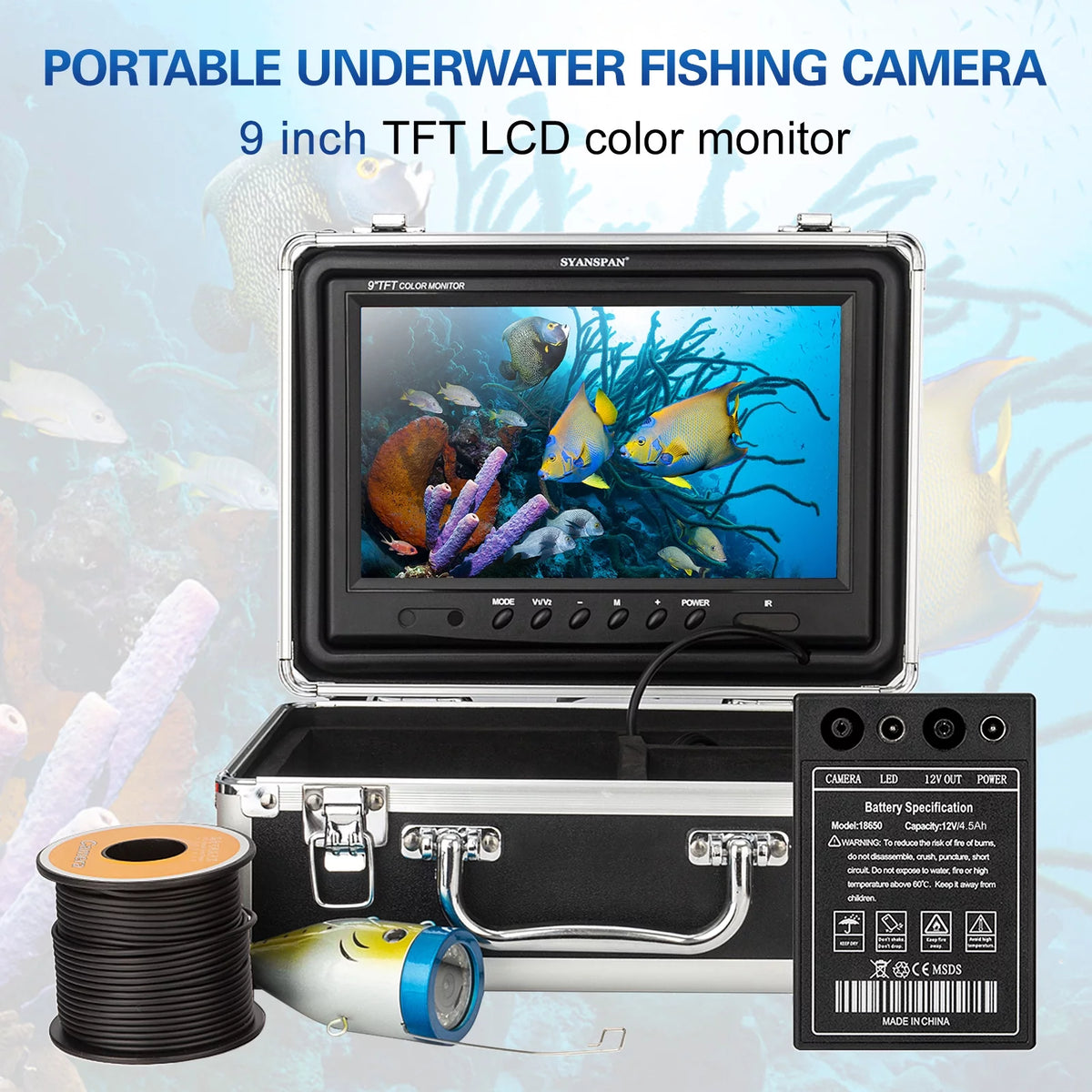 9 Inch 1200TVL Underwater Fishing Camera with Infrared LED Lamps I690765