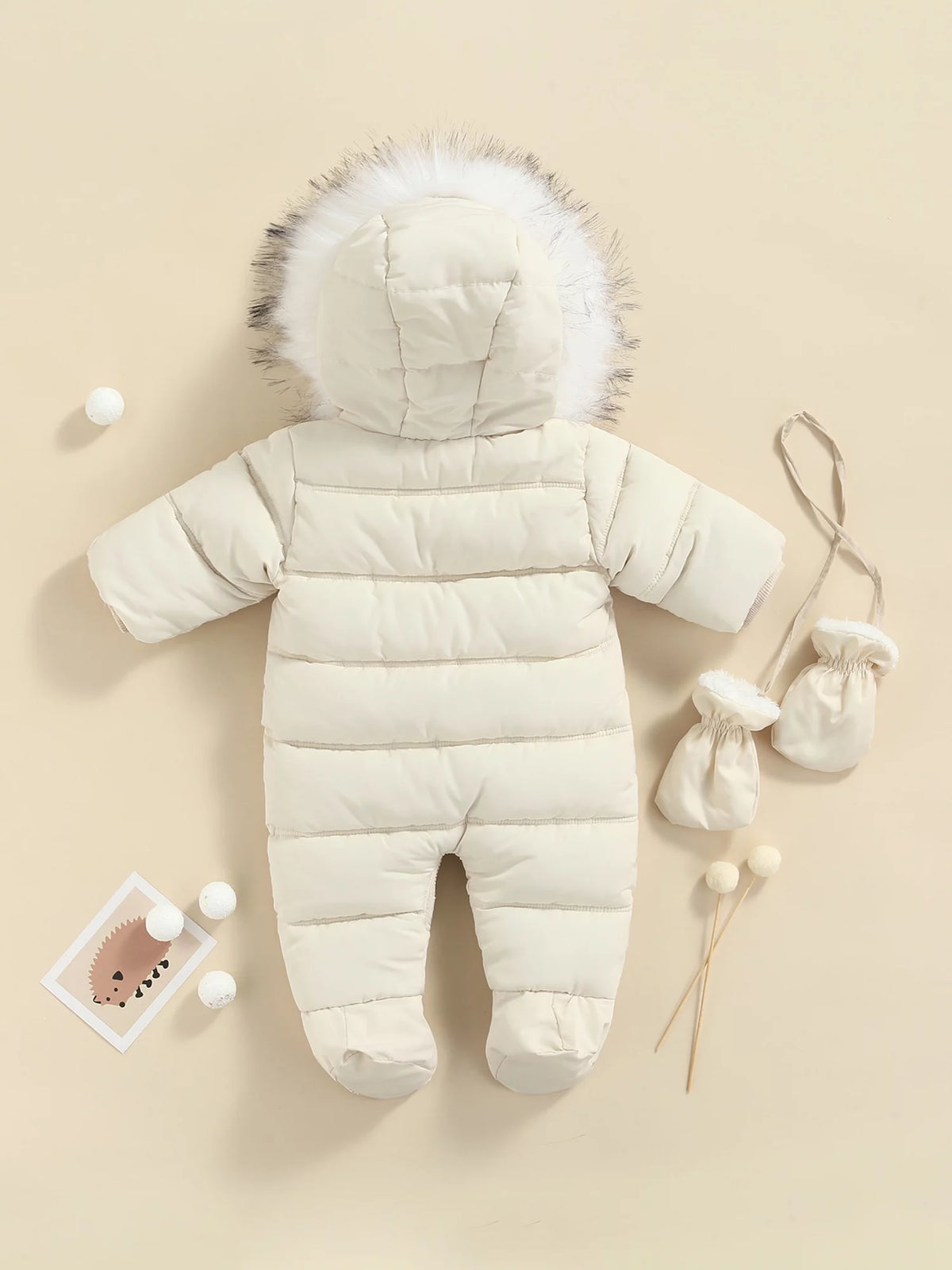 Infant Baby Snowsuit Hooded Puffer Jacket Z524