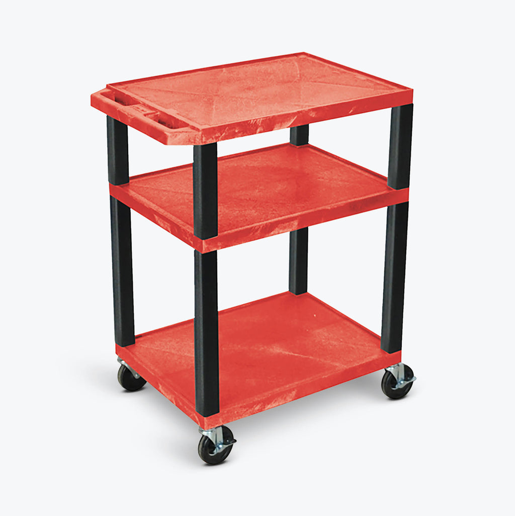 Black 3 Shelves AV Cart P99201
