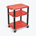 Black 3 Shelves AV Cart P99201