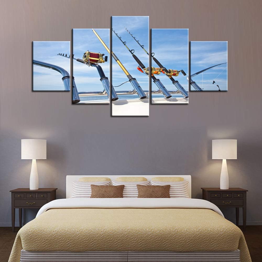 5 Piece Canvas Giclee Framed Wall Art (50''W x 24''H) U614
