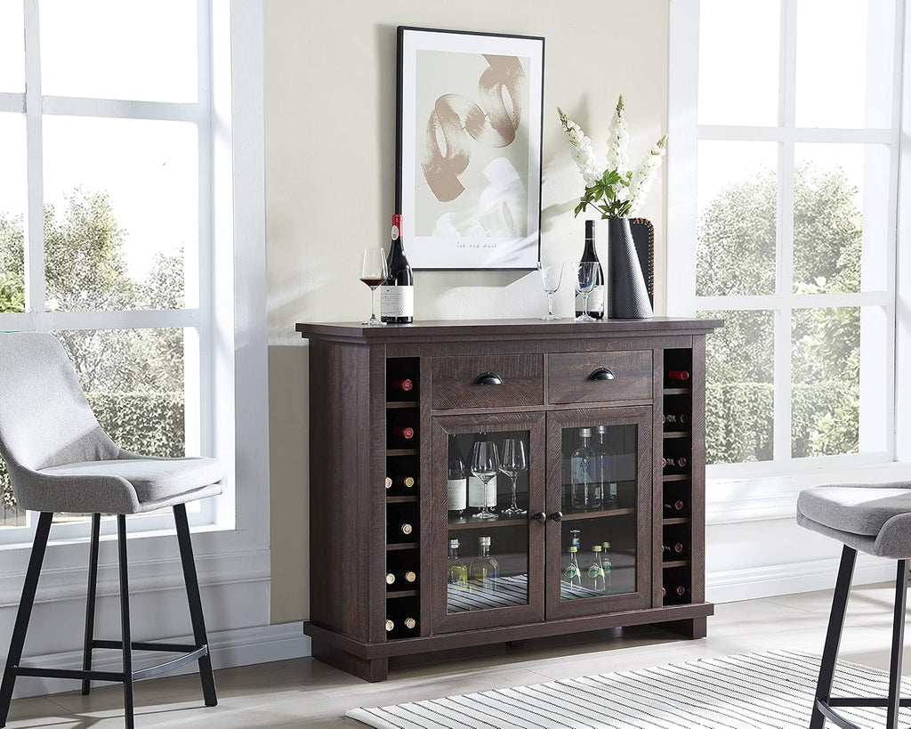 Charcoal Bar Cabinet Server Sideboard O805668