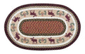 Jute Oval Moose & Pinecone Patch J3988