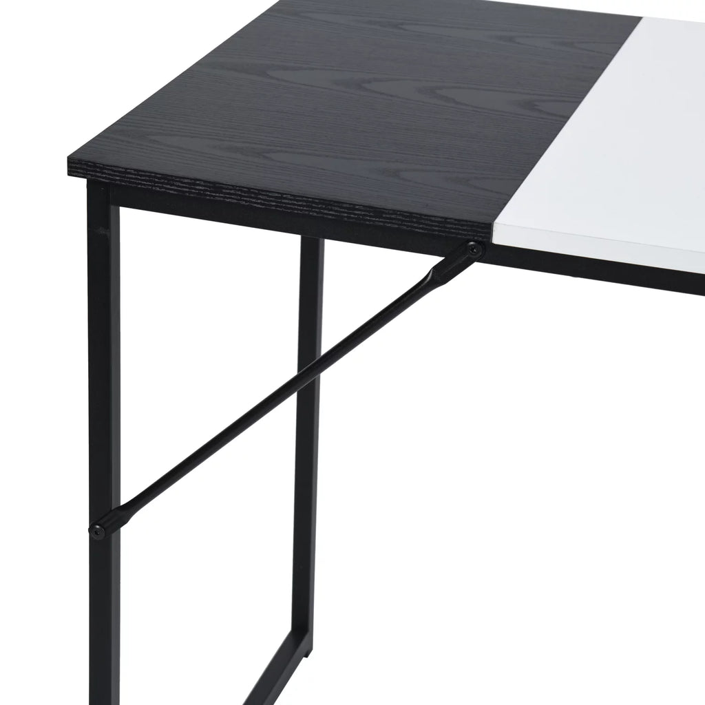 Computer Desk 55 inch with Storage Bag Black Metal Frame F45335