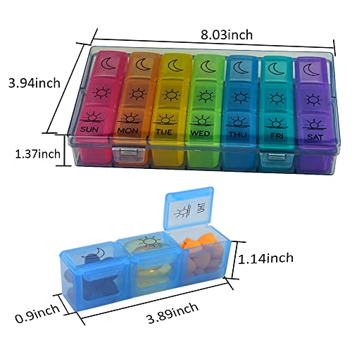 7 Day Pill Organizer with Removable Tray X86388