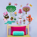 Woodland Creatures Peel and Place Wall Decal Set A7613