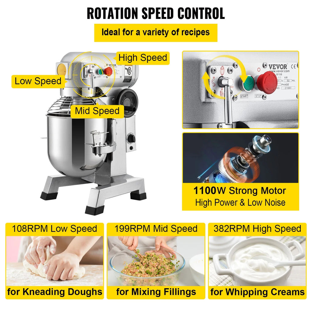 30Qt 1100W Electric Stand Mixer A2570