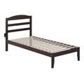 Solid Wood Platform Bed Twin XL Espresso U2342