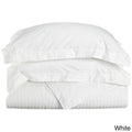 300-Thread Count Egyptian Cotton Stripe Duvet Cover Set, White, King/California King L54897