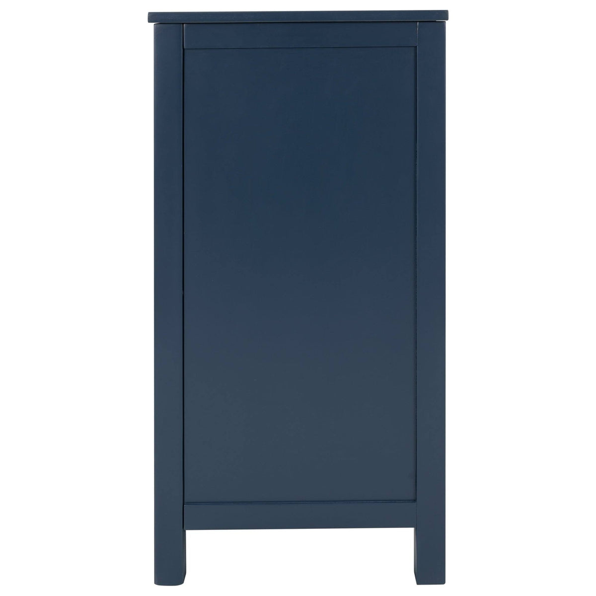 Navy Wood Accent Buffet Sideboard Storage Cabinet with Doors & Shelf J904838