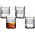 1 oz Gold Rim Beverage Glass Cup Set of 4 H947