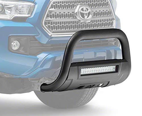 Black Bull Bar with Skid Plate and Dual Row LED Light Bar X2469