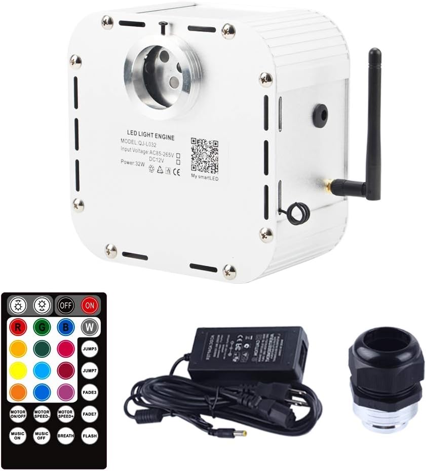 Bluetooth Fiber Optic Light Box with Remote Control E823