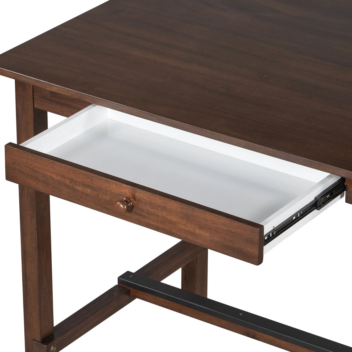 Counter Height Dining Table with Storage Drawer Walnut S136564