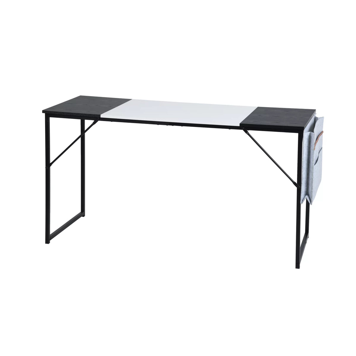Computer Desk 55 inch with Storage Bag Black Metal Frame F45335