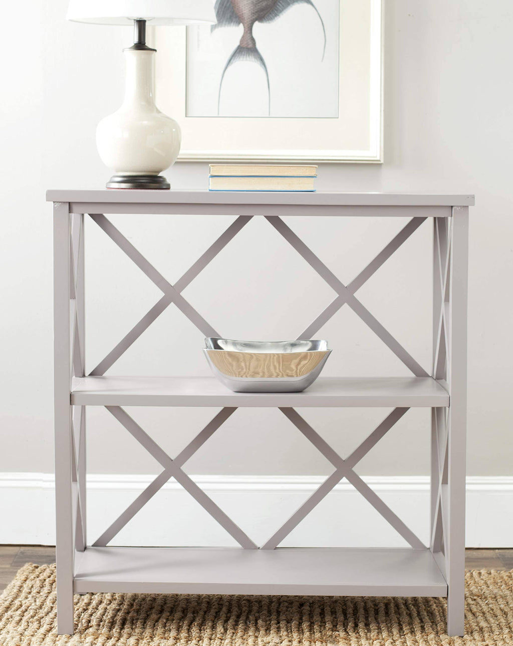 Grey Open Bookcase N813