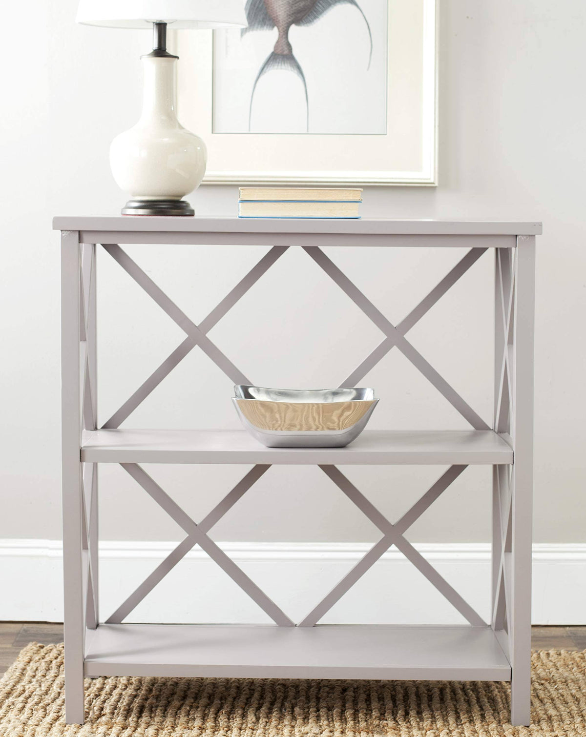 Grey Open Bookcase N813